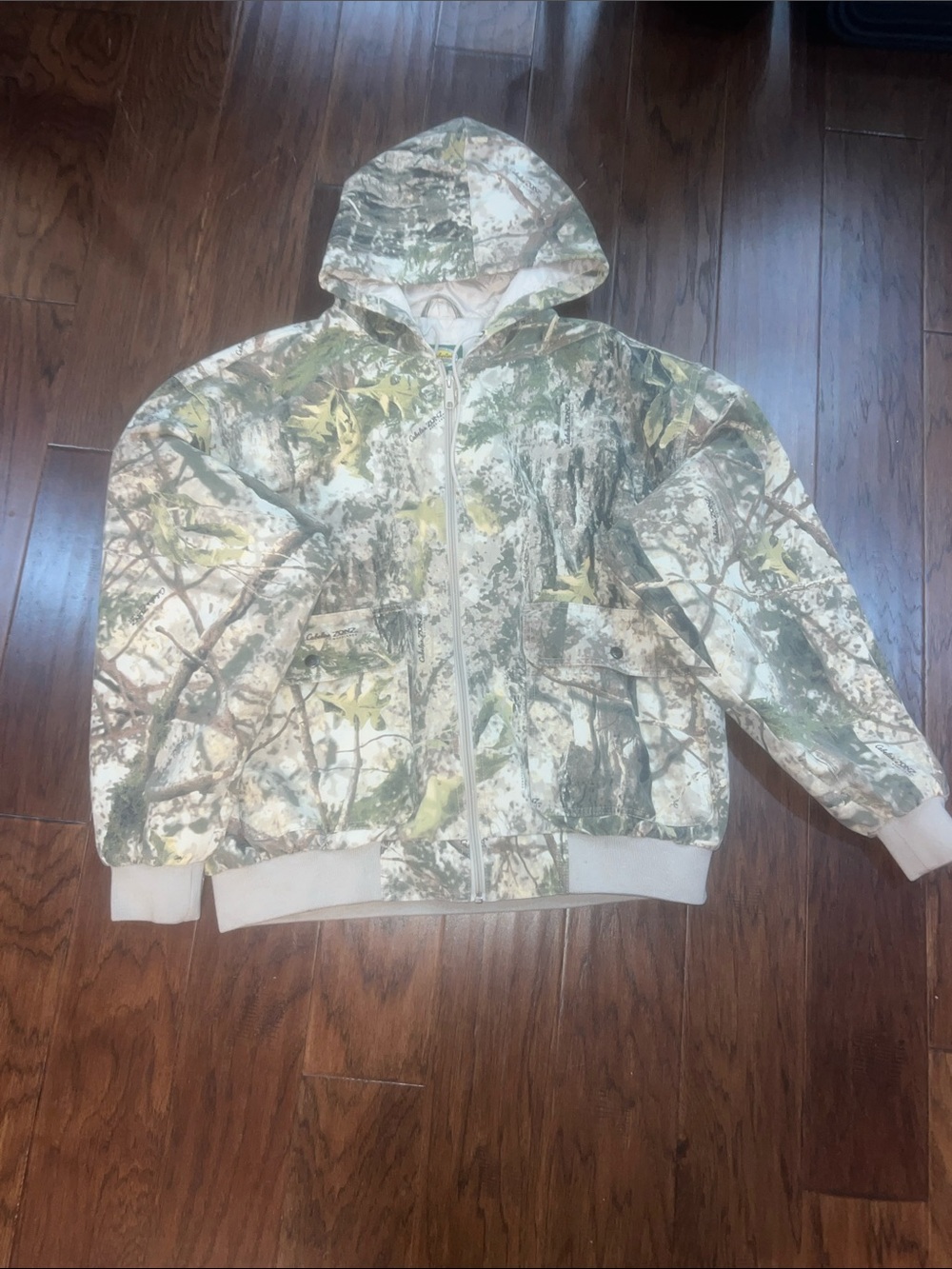 Cabela's Outdoor Gear Men’s Camo Hooded Jacket in Green & Tan